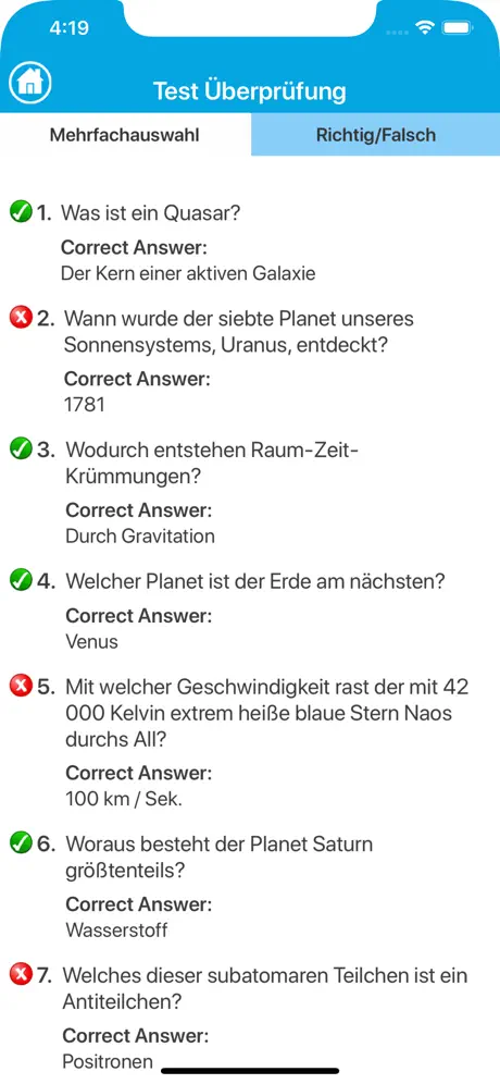 Die Astronomie Quiz
