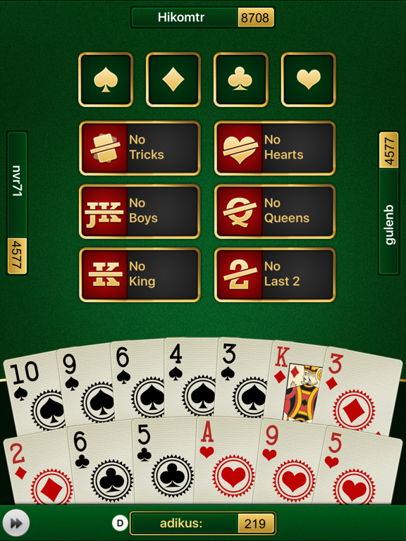 Screenshot #5 pour King Online jeu de plis