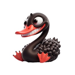 Happy Black Swan Stickers