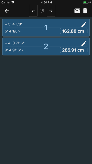 Feet and Inches Calculator iPhone screenshot 4 - Utilities app