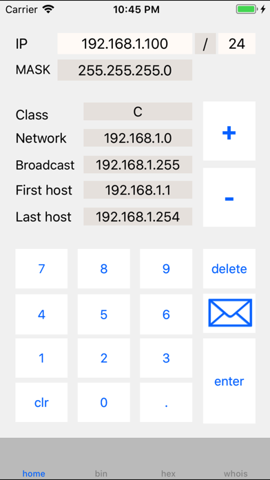 Screenshot #1 pour IP Mask Calculator