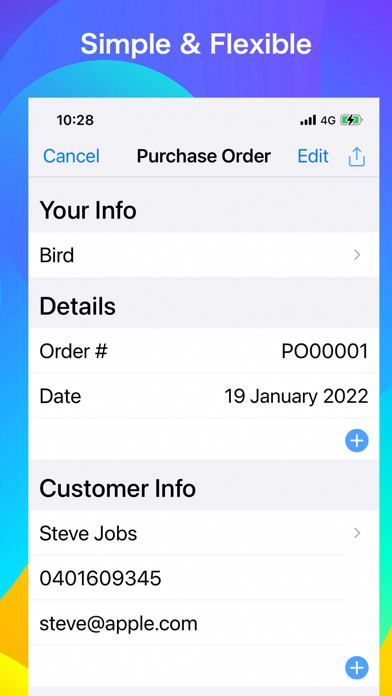 Purchase Order Maker PRO Screenshot