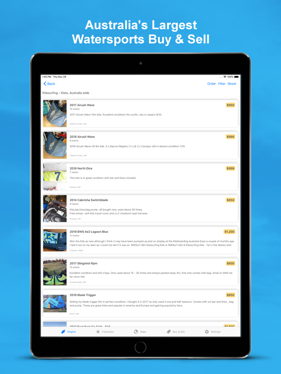 Seabreeze.com.au iPad screenshot 4 - Weather app