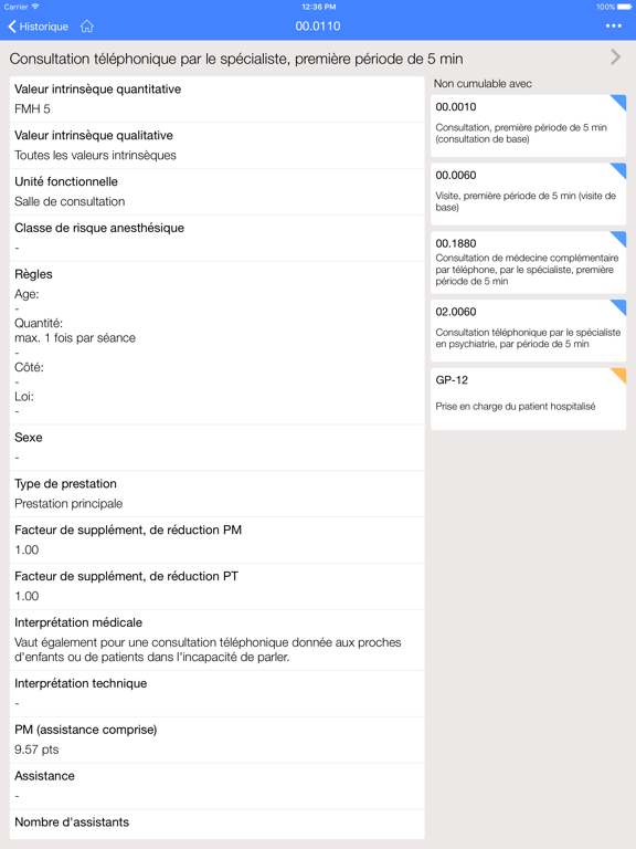 Screenshot #5 pour iTarmed - Tarif Tarmed