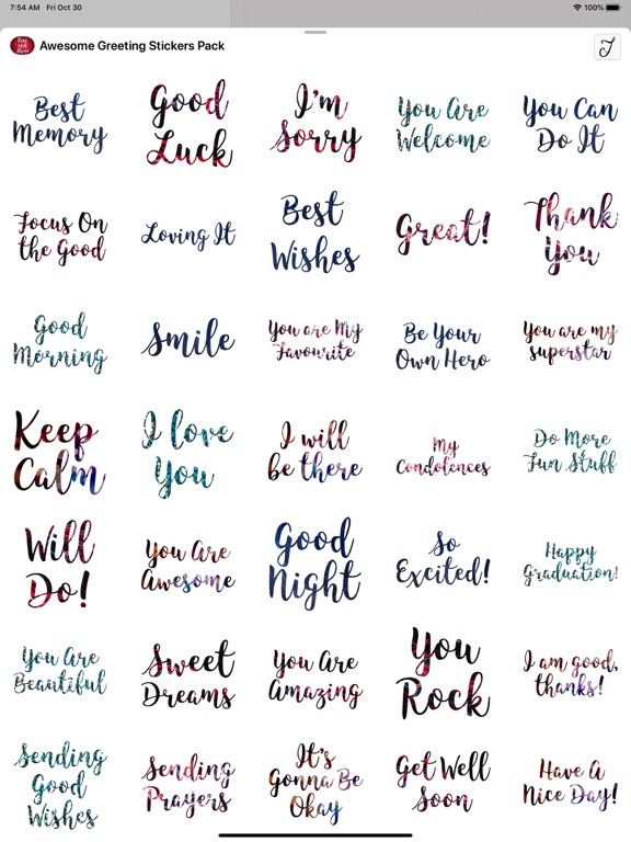 Screenshot #5 pour Awesome Greetings Sticker Pack