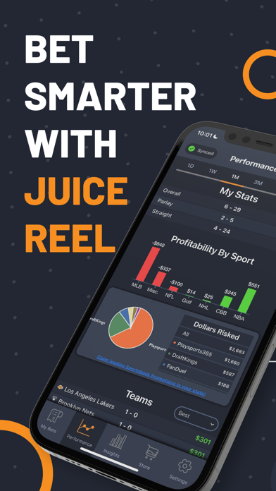 Juice Reel: Bet Tracker & Tips Screenshot
