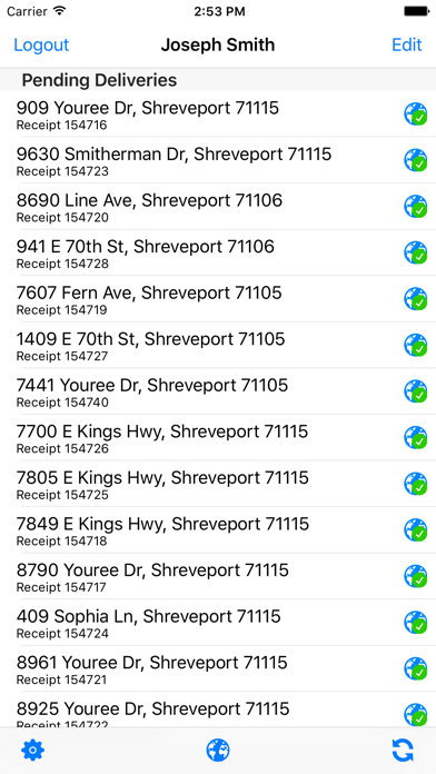 PioneerRx Mobile Delivery Screenshot