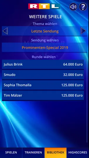 Screenshot von Wer Wird Millionär? Training auf dem iPhone 9