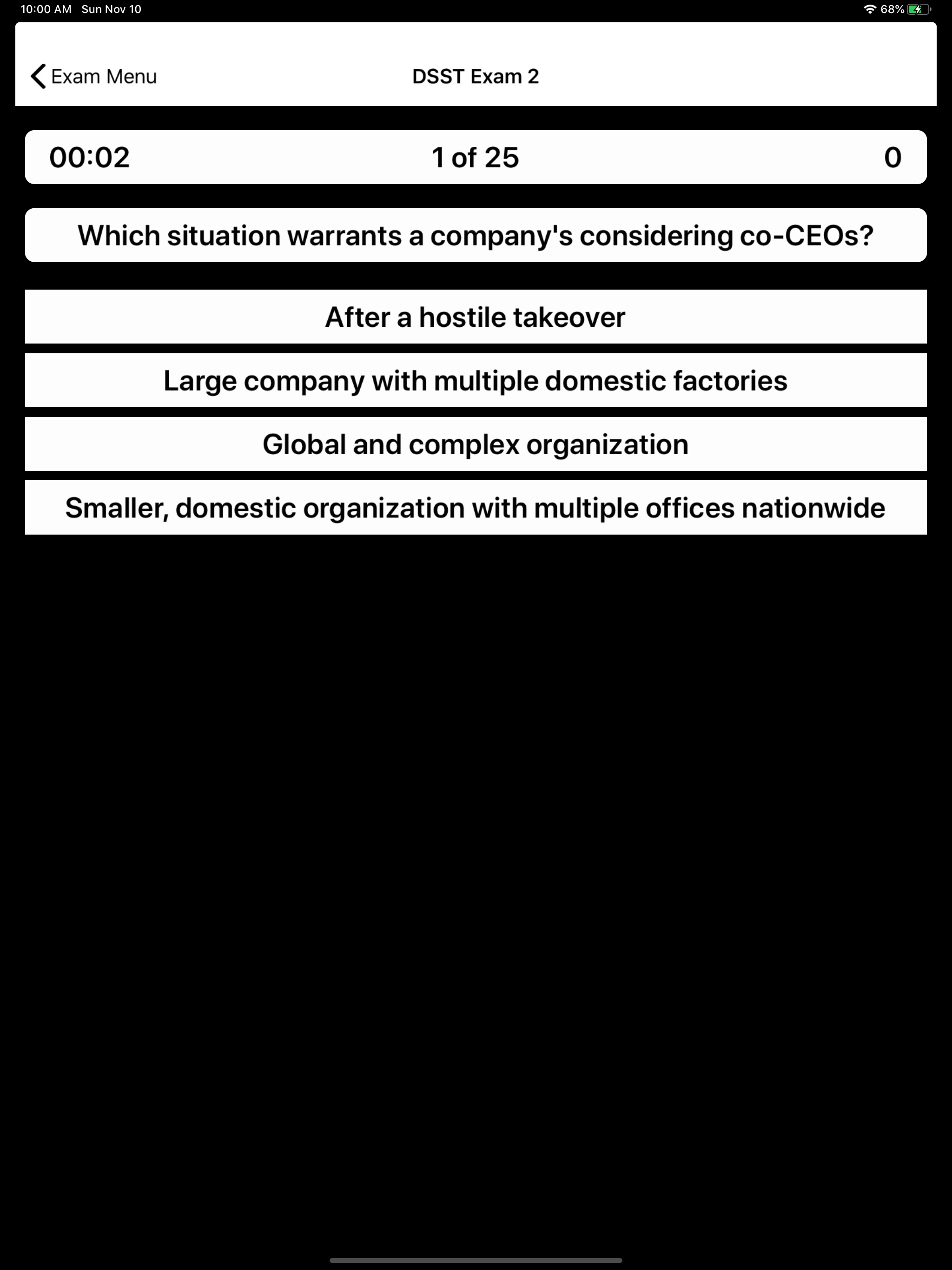 DSST Organizational Behavior screenshot 10