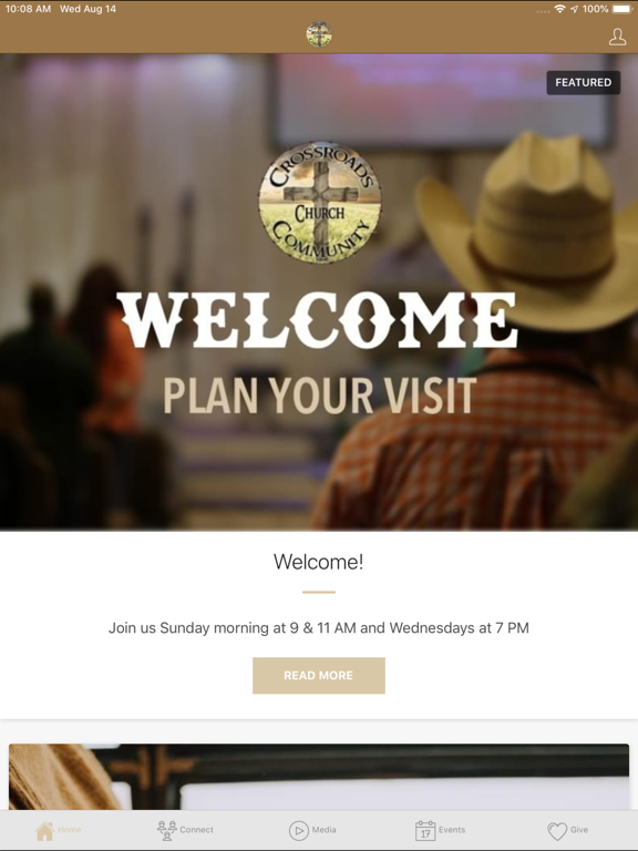 Crossroads Community Church OK iPad screenshot 1 - Lifestyle app
