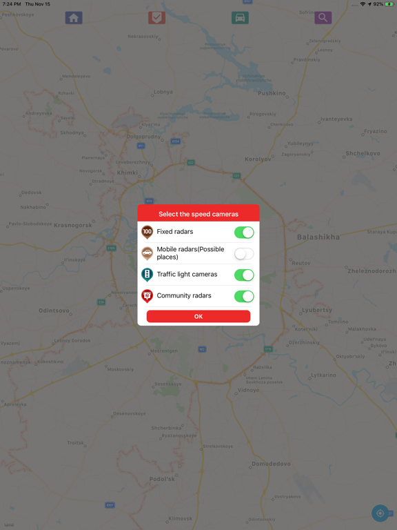 Speed cameras and red lights iPad screenshot 5