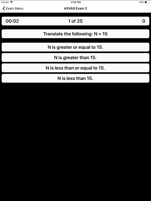 ASVAB Test Prep 2025-2026 iPad screenshot
