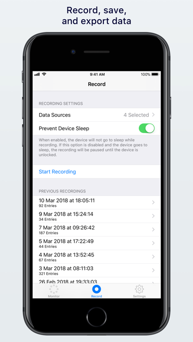 Screenshot #3 pour Gathered: Sensors and Metadata