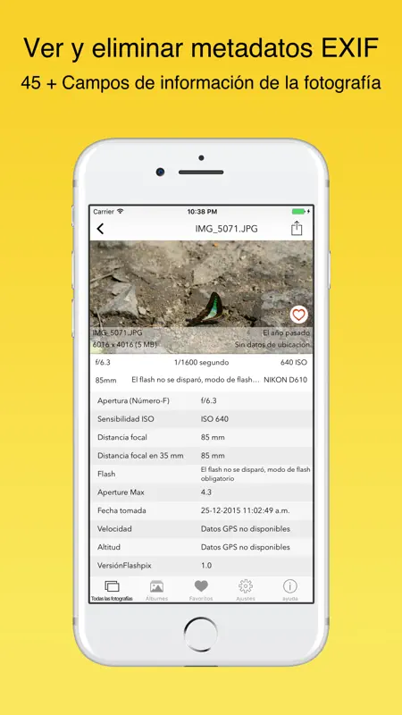 EXIF Viewer: metadatos screenshot 1 of 8