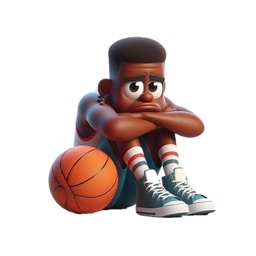 Sad Basketball Stickers