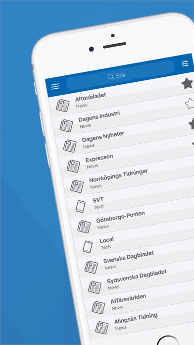 Screenshot #1 pour Sverige Tidningar - Rubriker
