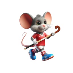 Field Hockey Mouse Stickers