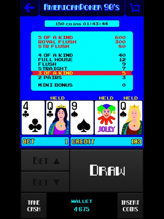 Screenshot #5 pour American Poker 90's Casino