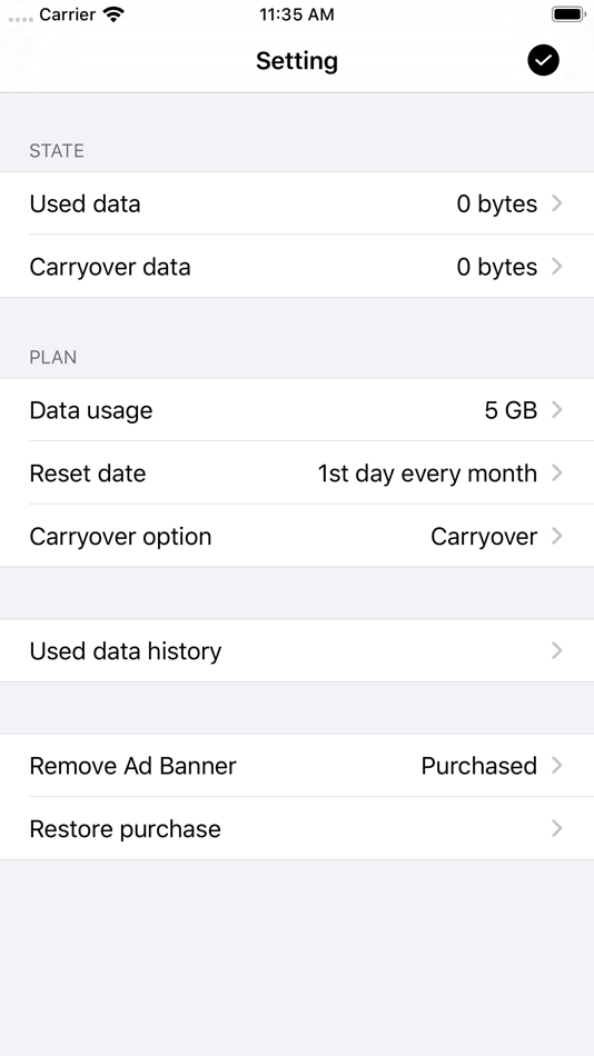 #4. Data Remaining (iOS) 게시자: Rigato inc