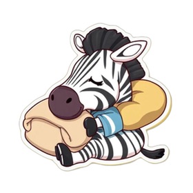 Napping Zebra Stickers
