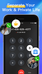 CallNow: 2nd Number Phone Text screenshot