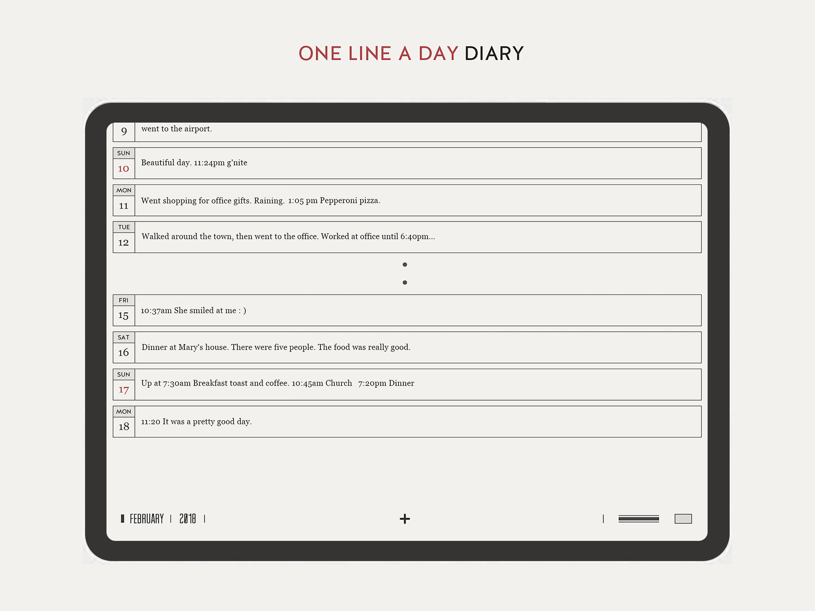 DayGram - One Line a Day Diary