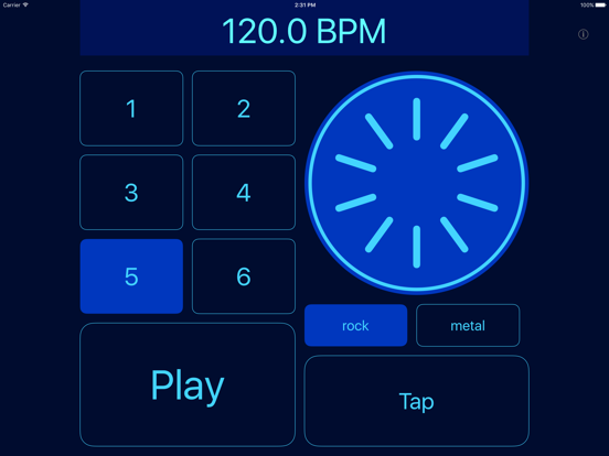 Drum Beats Metronome iPad screenshot