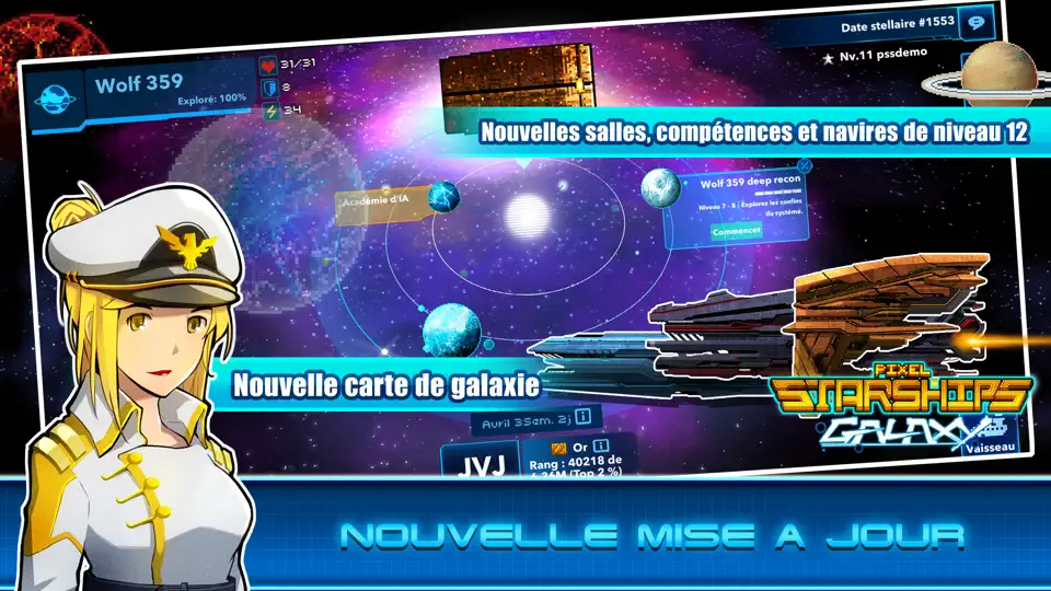Capture d'écran de Pixel Starships™ Space MMORPG sur iPhone 1