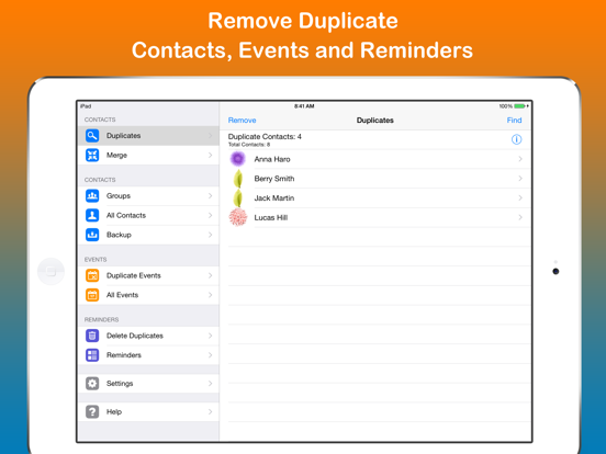 Screenshot #4 pour Remove Duplicate Contacts +