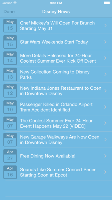 Countdown for Disney Screenshot