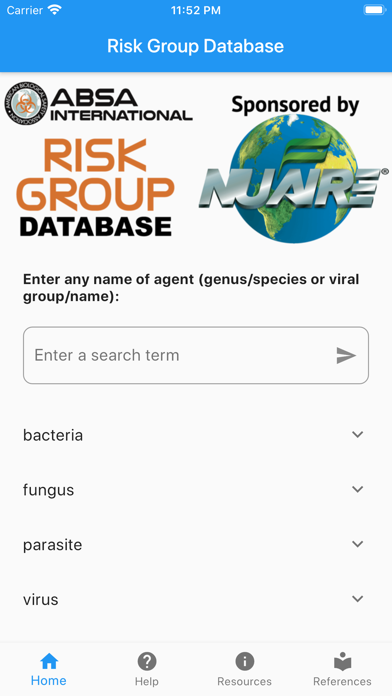 Screenshot #1 pour Risk Group App Database