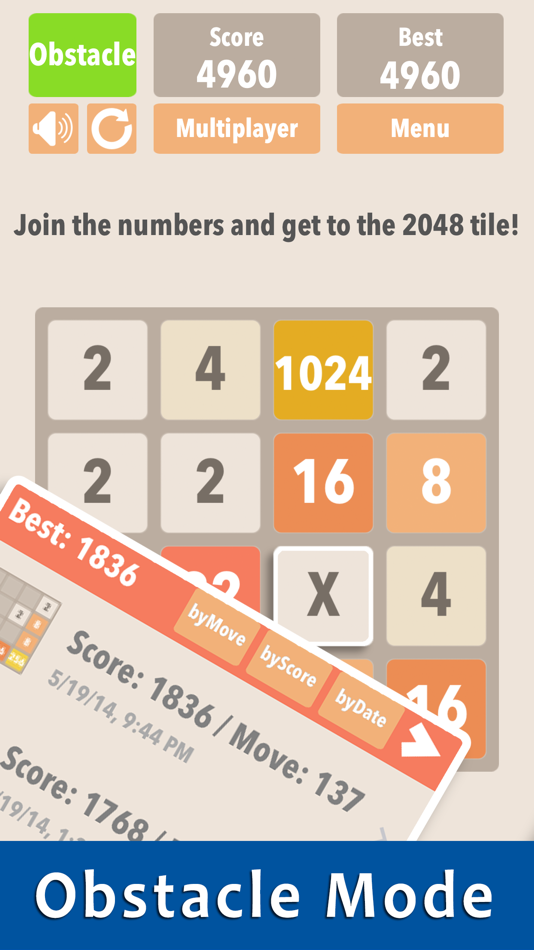 #2. 2048 :) (iOS) 由: Chaohsien Lee