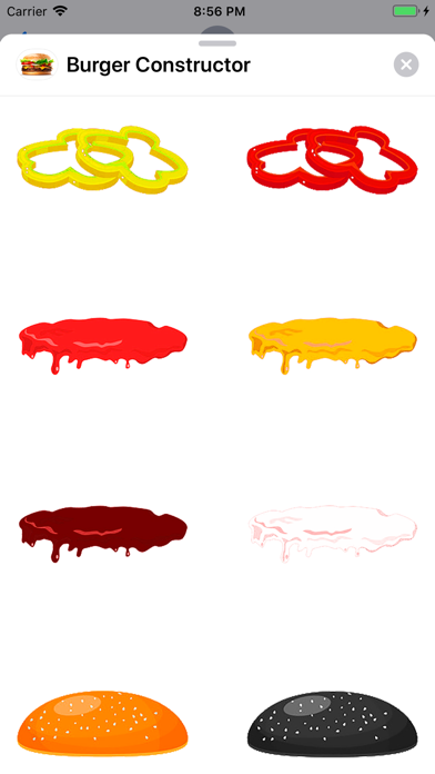 Burger Constructor Stickers iPhone screenshot 5 - Stickers app