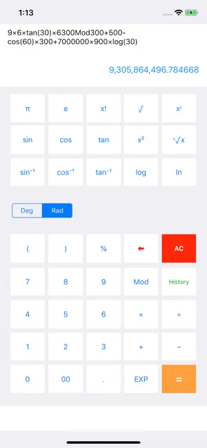 U Scientific calculator screenshot 1