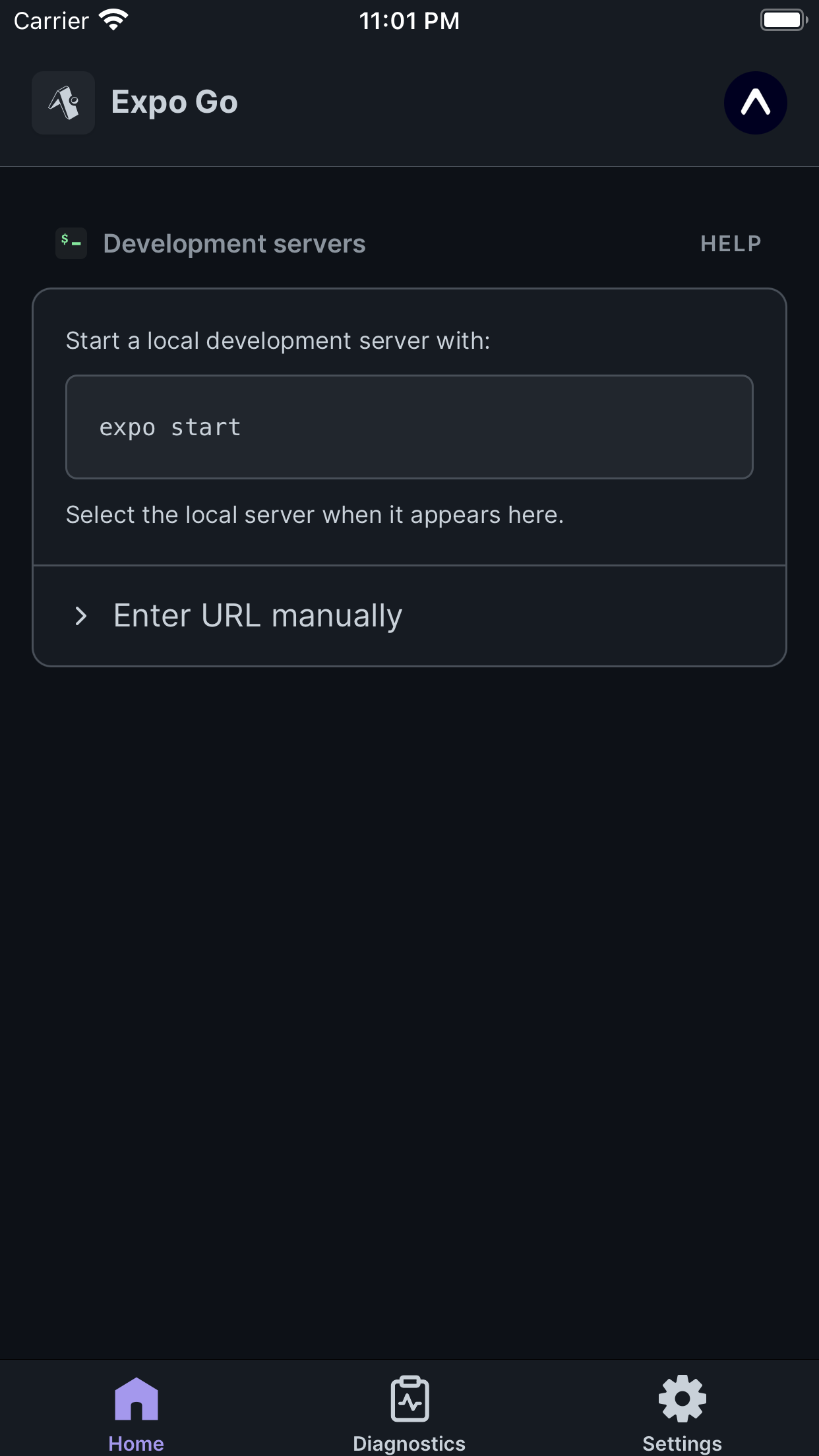 Expo Go screenshot 2