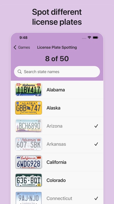 Road Trip! State Trivia, Games Screenshot