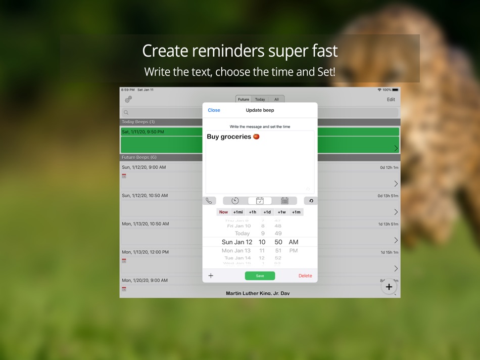 #1. Reminder - Beep Me Pro (iOS) By: Yaniv Kalsky