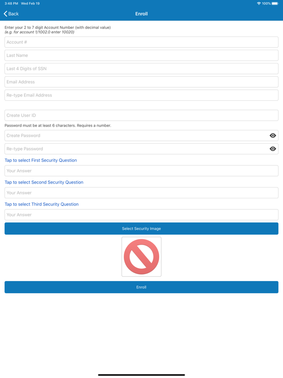 Alliance Niagara FCU iPad screenshot