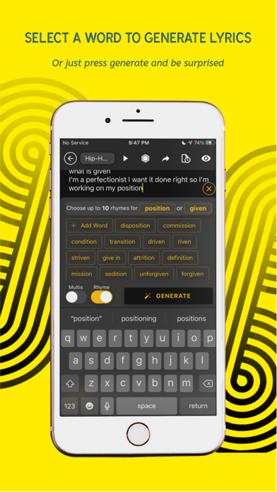 GhostWriter AI Lyrics Screenshot
