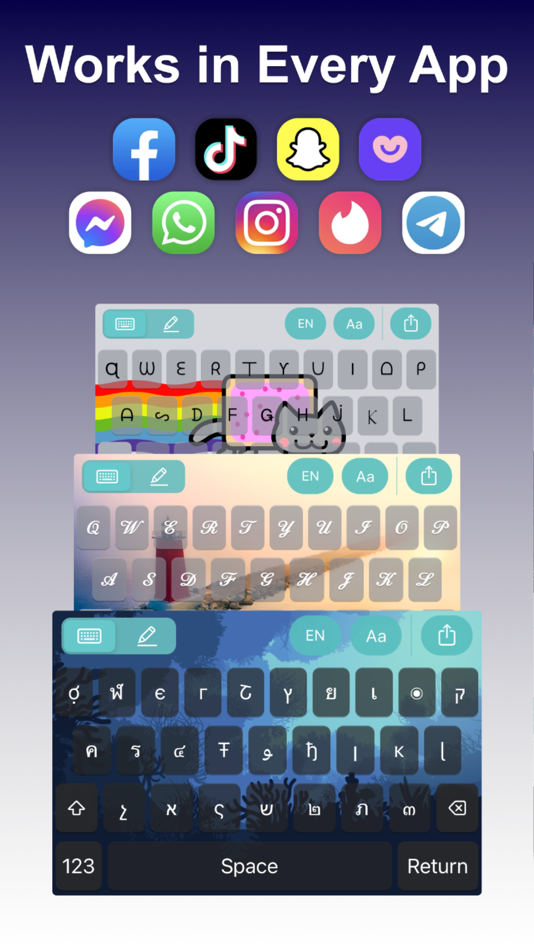 #1. CYD: Keyboards, font changer (iOS) 由: Nikita Chizhov