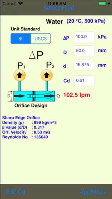 Orifice Flow Screenshot