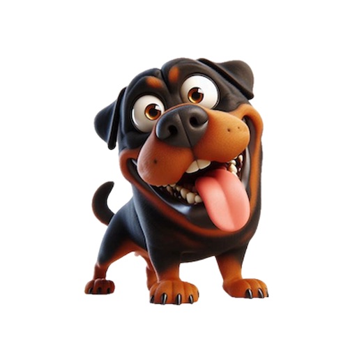 Goofy Rottweiler Stickers