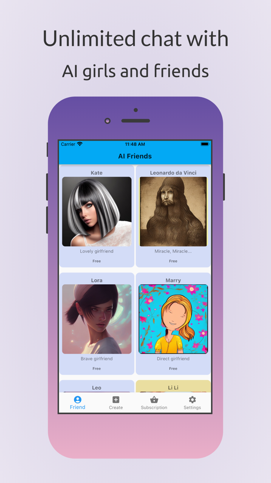 #2. AI Friend Chat:Character,Photo (iOS) 由: ZanChat (Guangzhou) Information Technology Co. Ltd.
