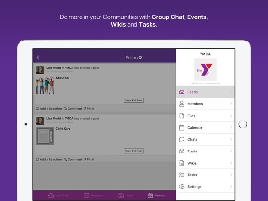YMCA's Link iPad screenshot