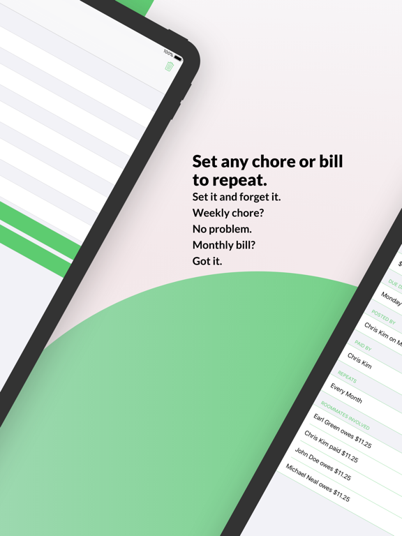 Dwell: Roommate Home Organizer iPad screenshot 4 - Productivity app