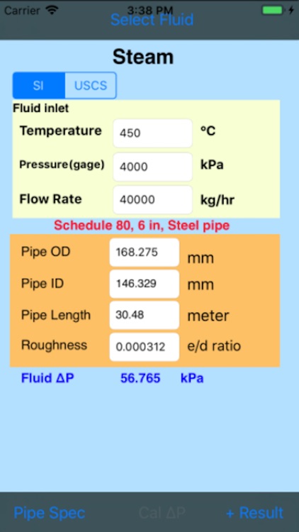 Fluid Pressure Drop