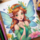 Fairy coloring book for girls