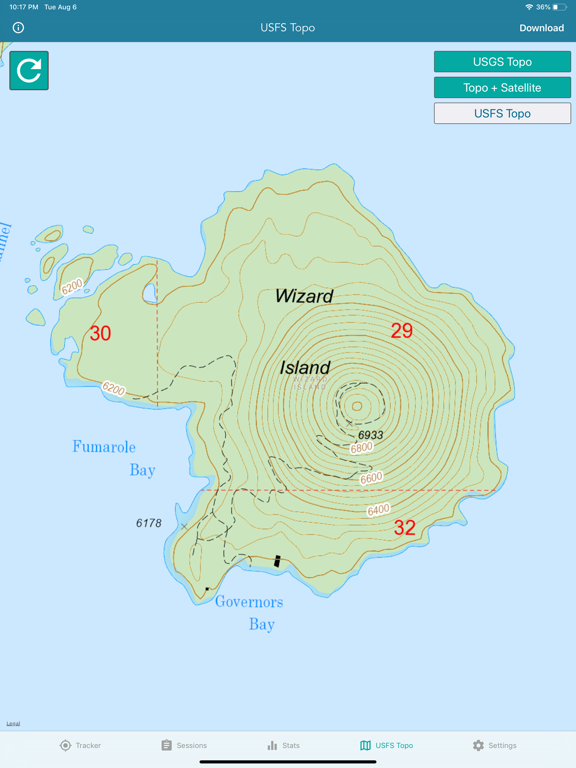Topographic Maps & Trails iPad screenshot 5 - Navigation app