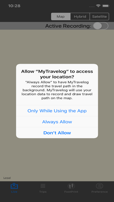 MyTravelog Screenshot