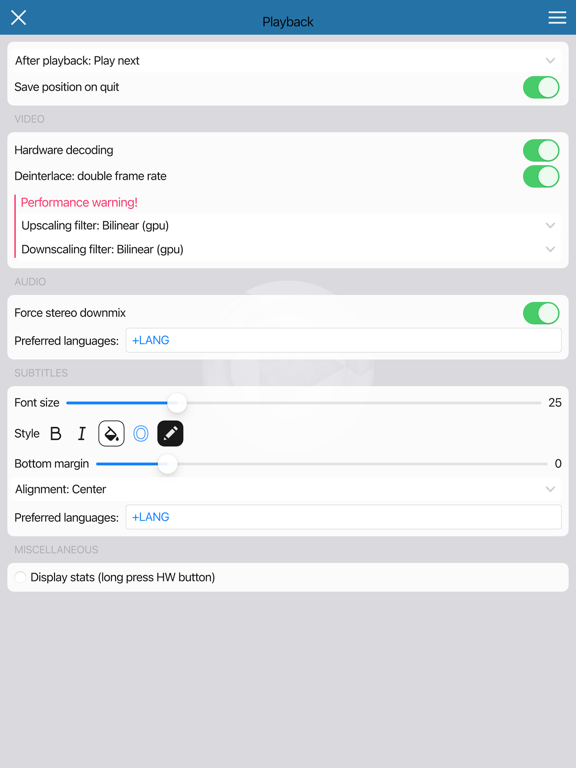 SVPlayer - watch in 60+ fps iPad screenshot 5 - Entertainment app